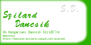 szilard dancsik business card